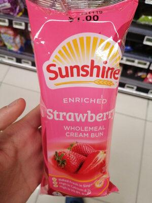 Enriched Strawberry Wholemeal Cream Bun