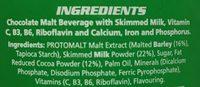Nestle Milo Choc Ingredients