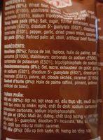 Soupe Nouille Boeuf Vifon 70G Vietnam Ingredients