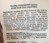 Vifon Golden Chicken Ingredients