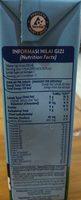 Ultra Milk Full Cream Nutrition Label