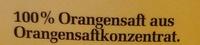 Milder Orangensaft Ingredients