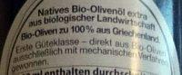 Griechisches Natives Bio-Olivenl Extra Ingredients