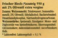 Frischer Blech-Pizzateig XXL Ingredients