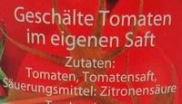 Schltomaten Im Eigenen Saft Ingredients