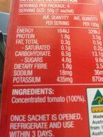 Leggo's Tomato Paste Ingredients