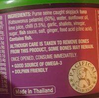 John West Street Asian Indonesian Sambal, Chilli & Tuna Ingredients