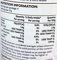 Coles Pieces & Stems Champignons   Nutrition Label