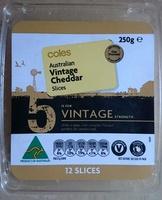 Coles Australian Vintage Cheddar Slices Report Card