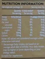 Coles Australian Vintage Cheddar Slices Nutrition Label