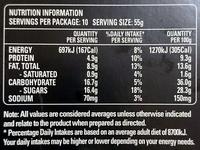 Handcrafted Flourless Orange Cake Nutrition Label