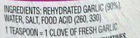 Garlic Finely Minced Ingredients