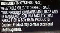 Always Fresh Oysters Preserved In Oil Ingredients