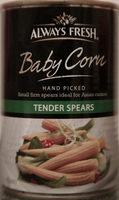 Always Fresh Baby Corn Tender Spears Report Card