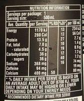 Barista Bros Iced Mochacchino Nutrition Label