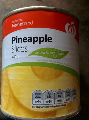 Pineapple Slices In Natural Juice