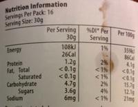 Tomato Paste Nutrition Label