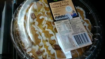 Custard Filled Pecan Danish