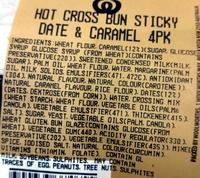 Indulgent Sticky Date & Caramel Hot Cross Buns Ingredients