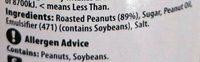 Crunchy Peanut Butter Ingredients