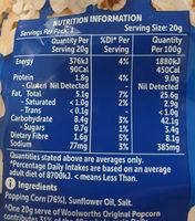 Original Popcorn Ingredients