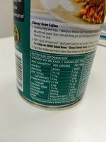 Baked Beans Cheesy Tomato Nutrition Label