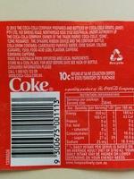 Coca Cola Nutrition Label