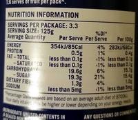 Australian Grown Peaches Sliced In Syrup Nutrition Label