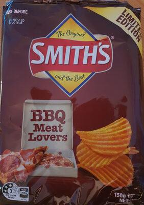 Smith's BBQ Meatlovers Pizza Flavoured Crinkle Cut Potato Chips