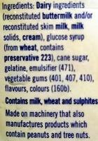 Streets Blue Ribbon Classic Vanilla Ingredients