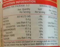 Apricot Nectar Fruit Drink Nutrition Label
