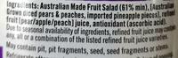 Australian Made Fruit Salad Diced In Juice Ingredients