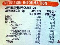 Hommus With Egyptian Spiced Dukkah Blend Dip Nutrition Label