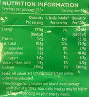 Salted Mixed Nuts Nutrition Label