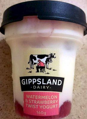 Watermelon And Strawberry Twist Yogurt