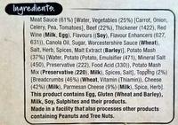 Shepherd's Pie Ingredients