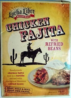 Chicken Fajita With Refried Beans