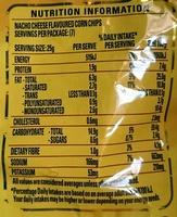 CC's Nacho Cheese Nutrition Label