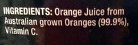 Orange Chilled Juice Ingredients