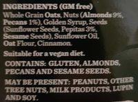 Original Fruit Free Muesli Ingredients