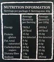 Proteine Bar Yoghurt & Berry Nutrition Label