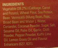 Thai Spring Rolls Ingredients