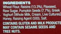 Raisin And Pumpkin Seed Crackers Ingredients