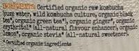 Organic Kombucha Ingredients