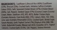 YF Tandoori Chicken & Cauliflower Rice Ingredients