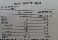 YF Tandoori Chicken & Cauliflower Rice Nutrition Label