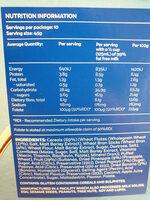 Fruit & Fibre Tropical Muesli Nutrition Label
