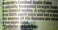 Crushed Apple Cider Ingredients