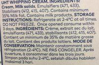 Crme Fouette - UHT Ingredients