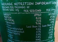 Crunchy Peanut Butter Nutrition Label